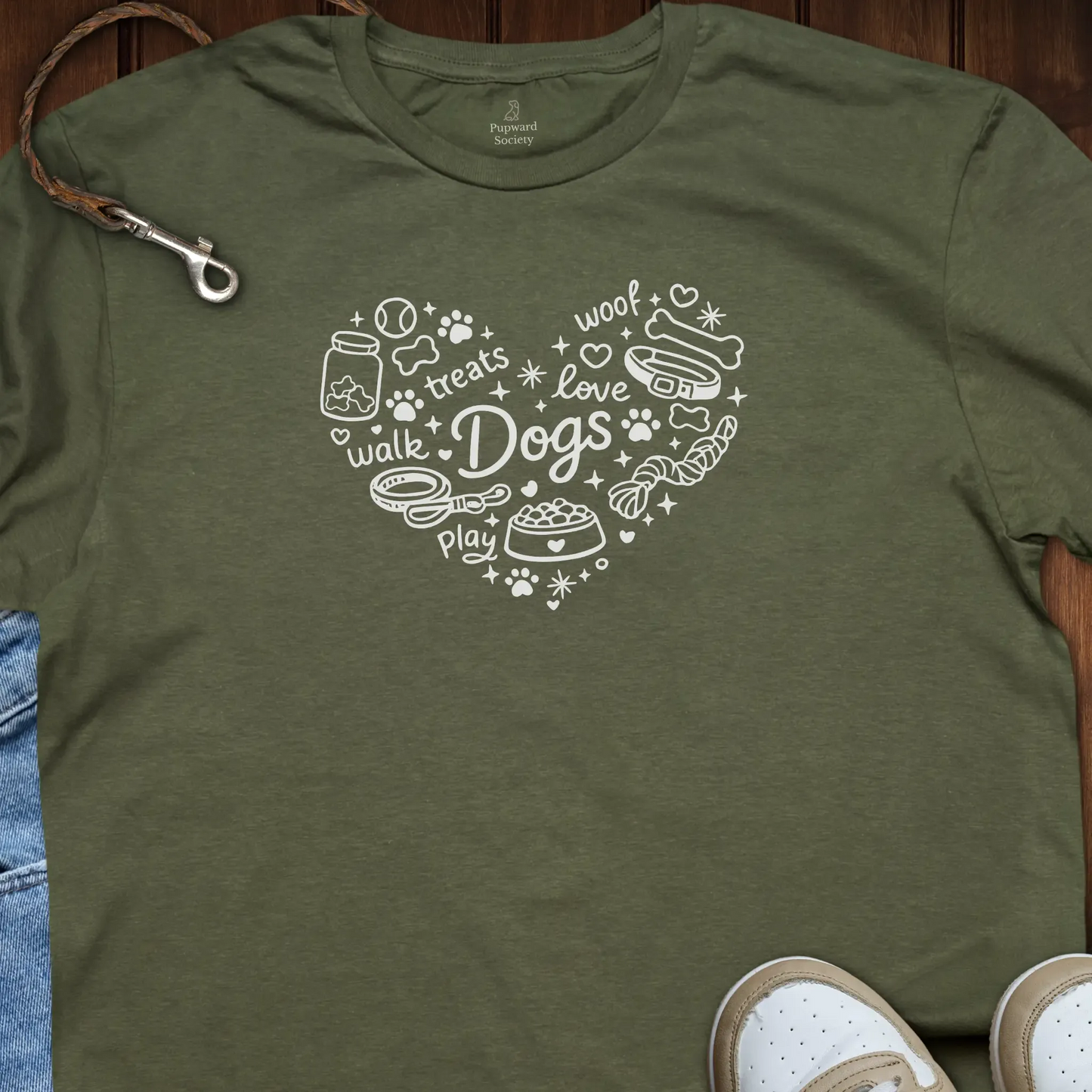 Dog Accessories Heart Collage T-Shirt