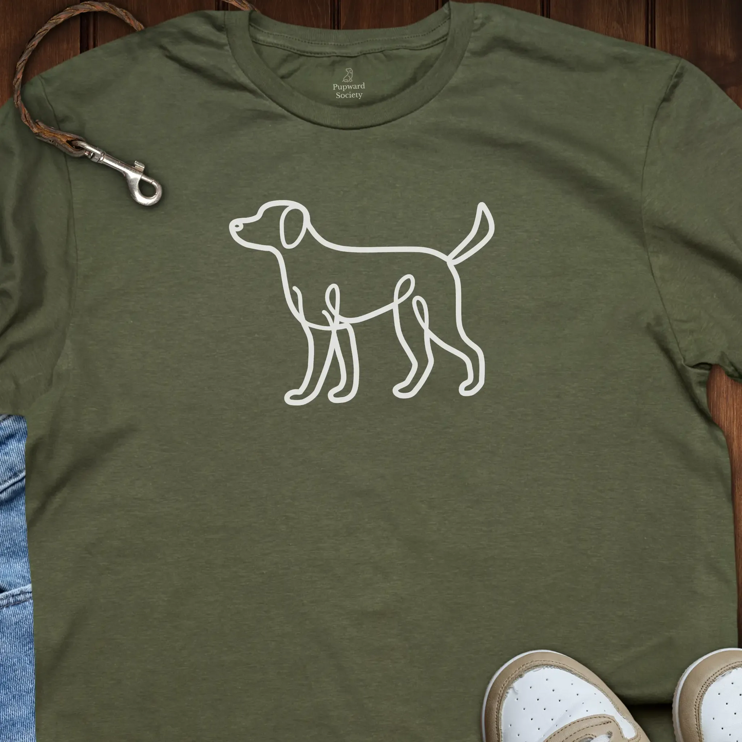 Dog Line Art T-Shirt