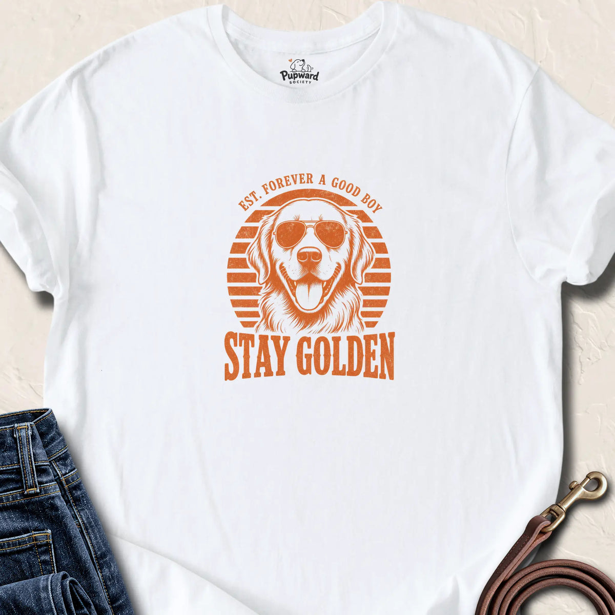 Stay Golden T-Shirt — White standard