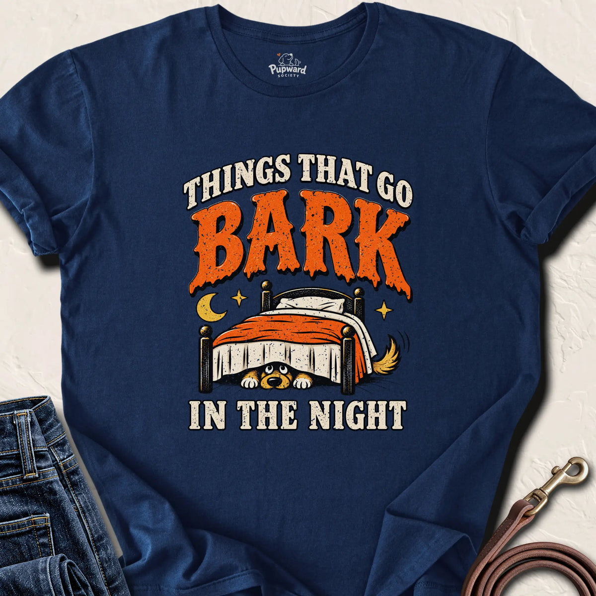 Things That Go Bark In The Night T-Shirt — Navy standard