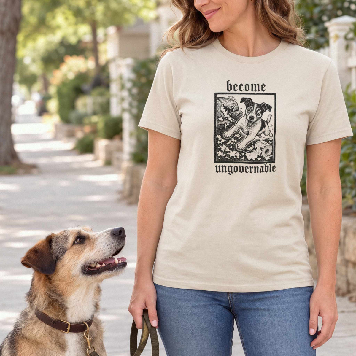 Become Ungovernable T-Shirt — Sand female
