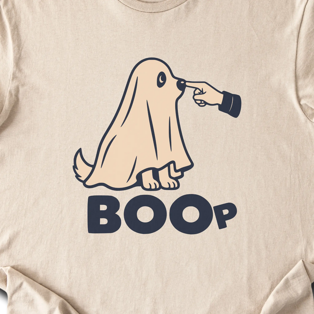 BOOP Ghost Dog T-Shirt — Sand zoomed