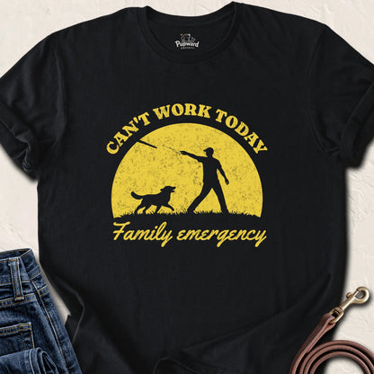 Can't Work Today Family Emergency — Black standard