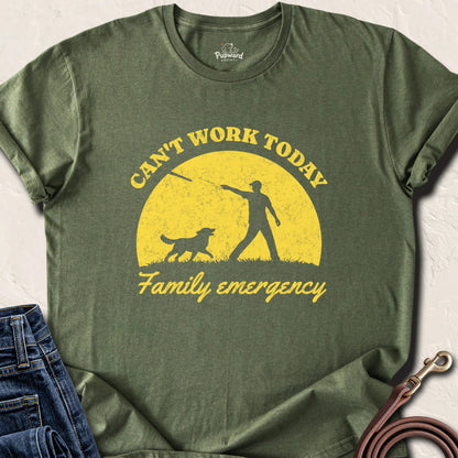 Can't Work Today Family Emergency — Military Green standard