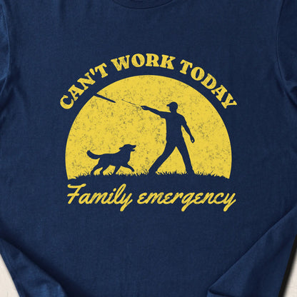 Can't Work Today Family Emergency — Navy zoomed