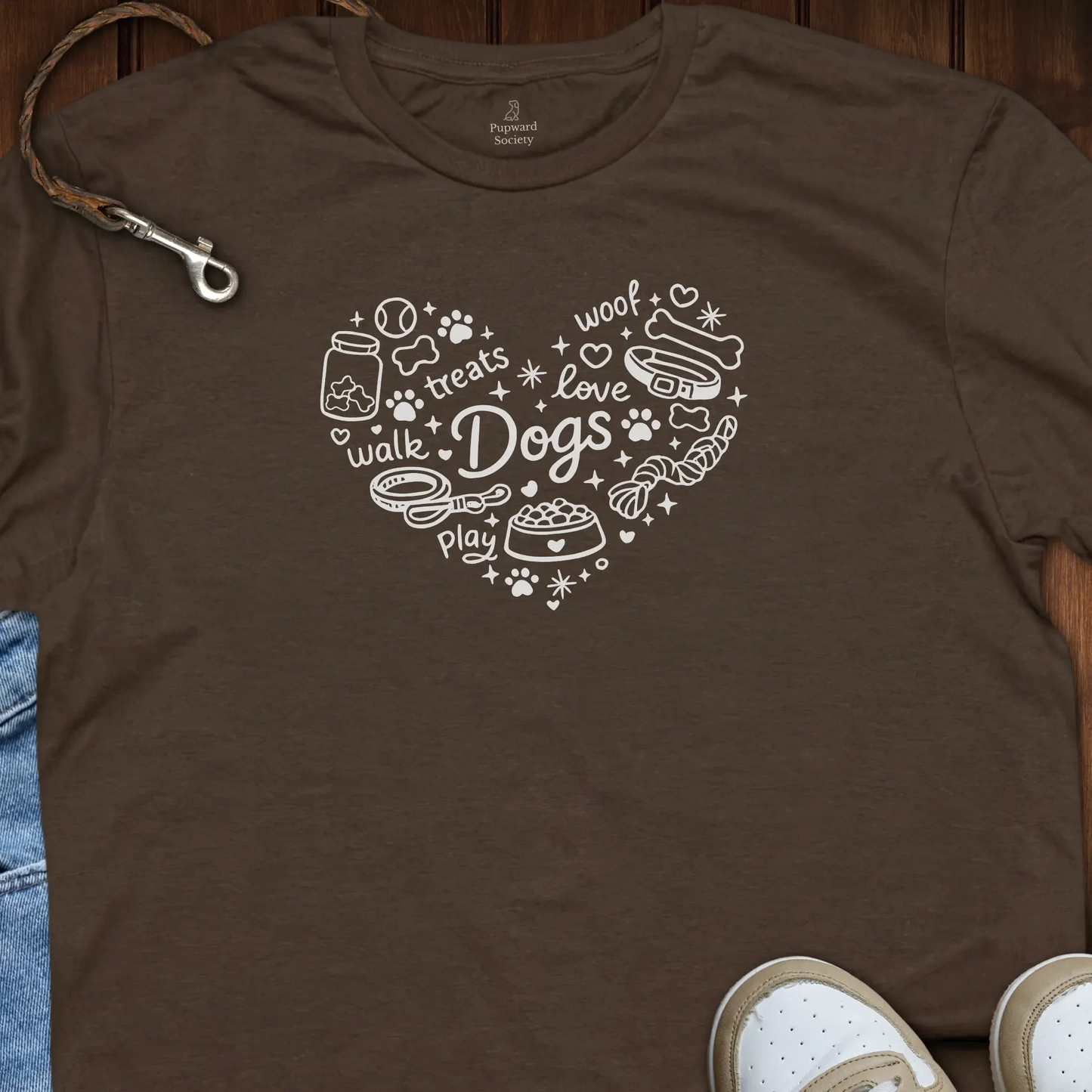 Dog Accessories Heart Collage T-Shirt