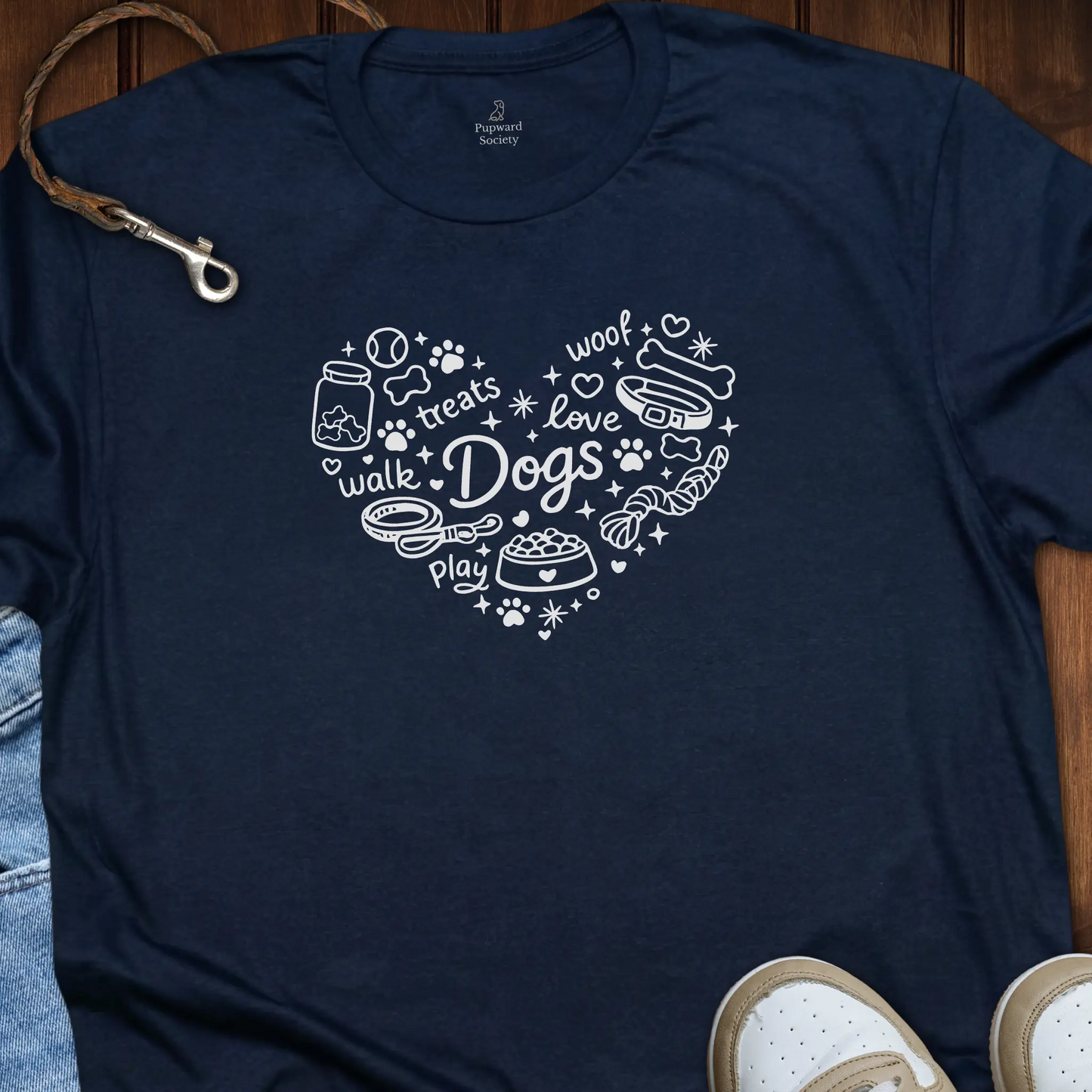 Dog Accessories Heart Collage T-Shirt