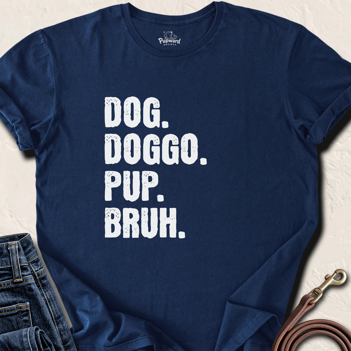 Dog Doggo Pup Bruh — Navy standard