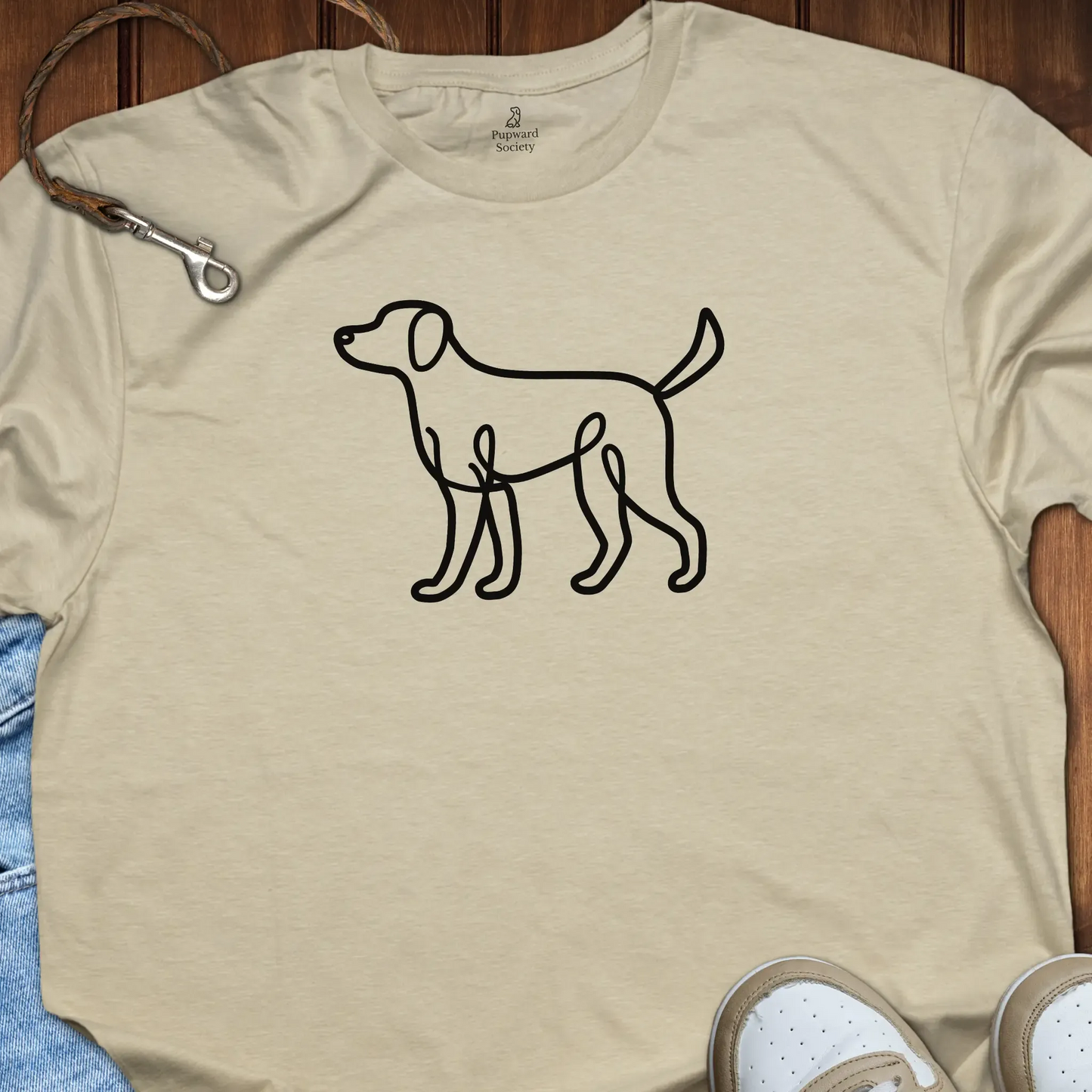 Dog Line Art T-Shirt