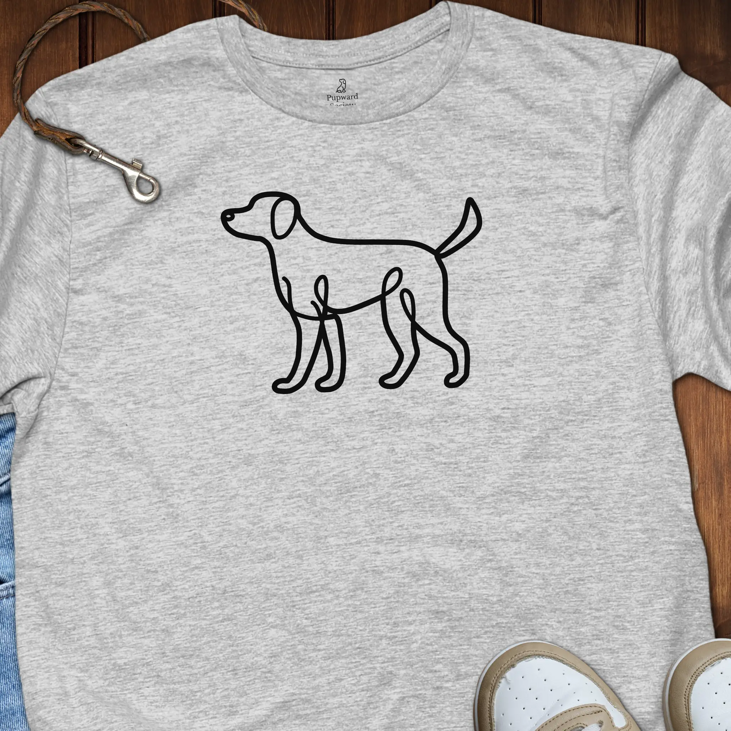 Dog Line Art T-Shirt