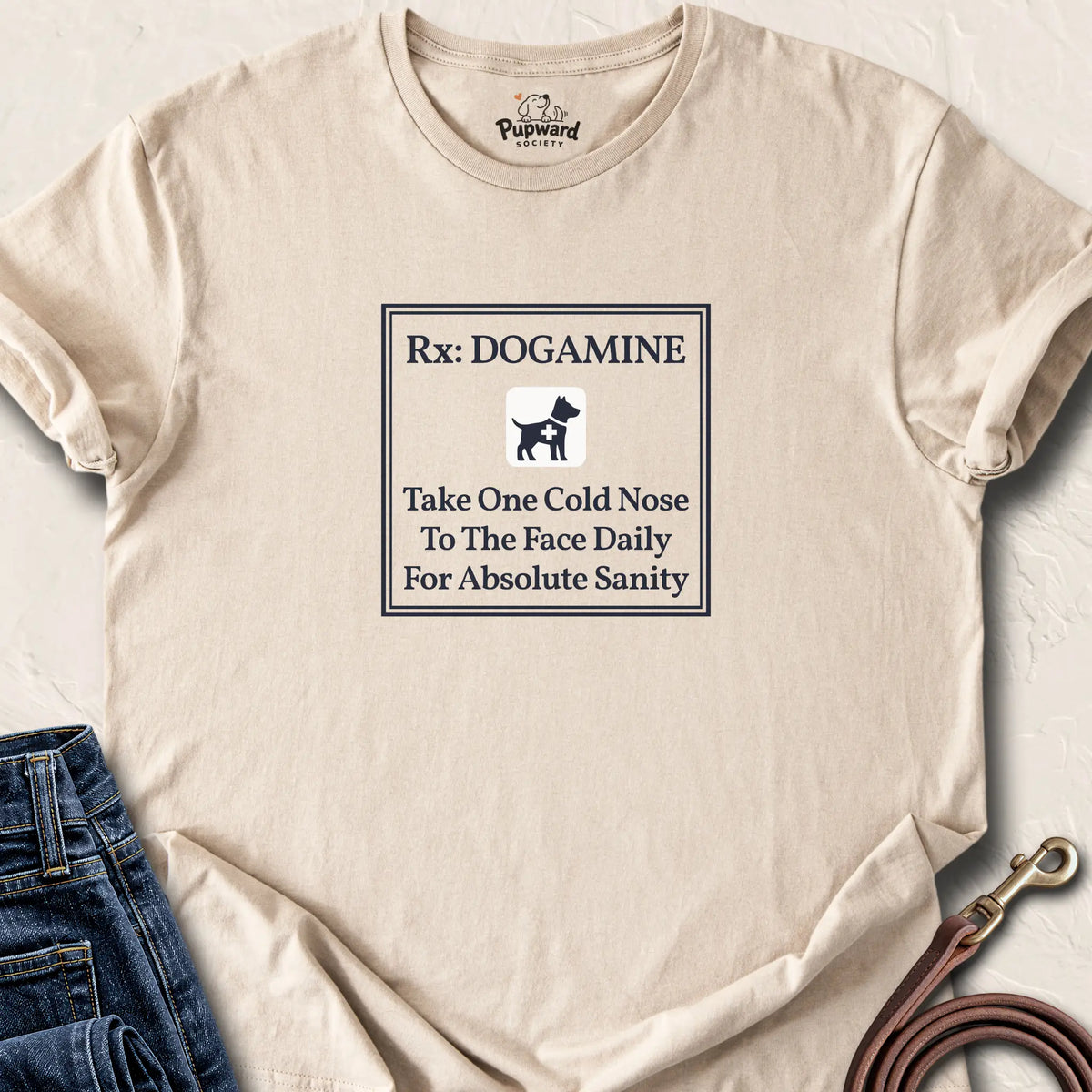 Dogamine Daily Dose T-Shirt — Sand standard
