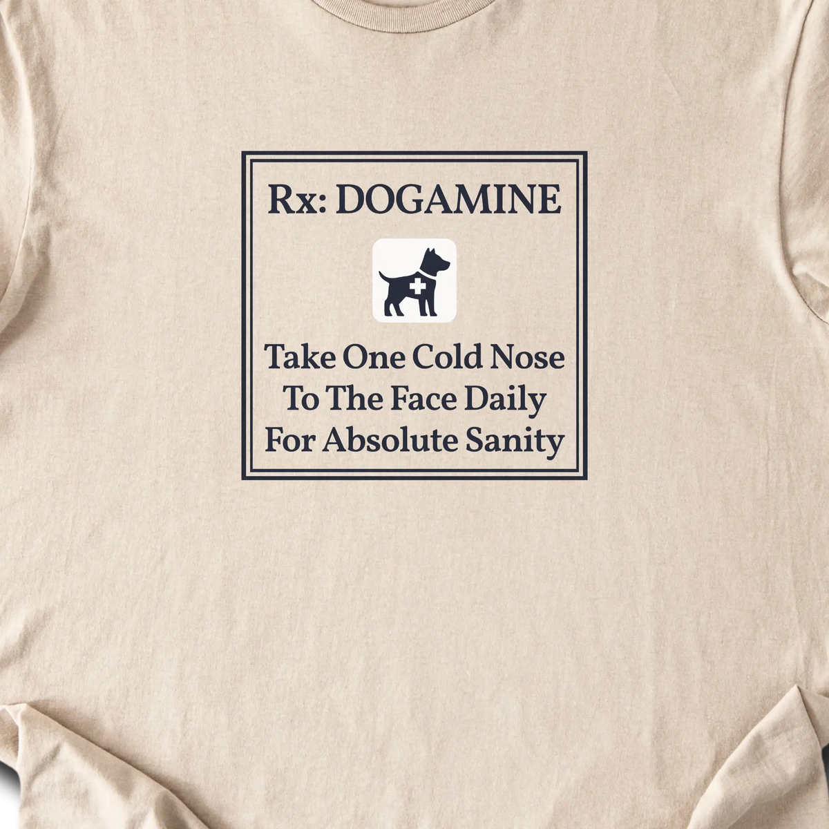 Dogamine Daily Dose T-Shirt — Sand zoomed