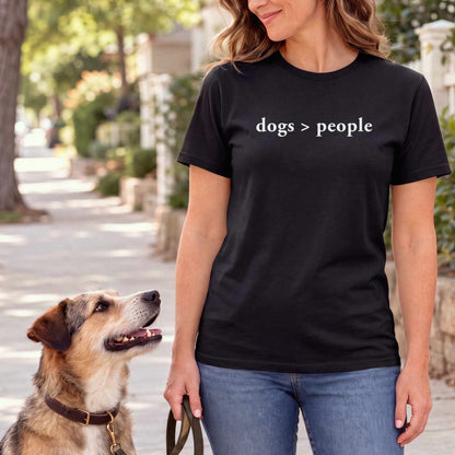 Dogs Over People Tee — Black female