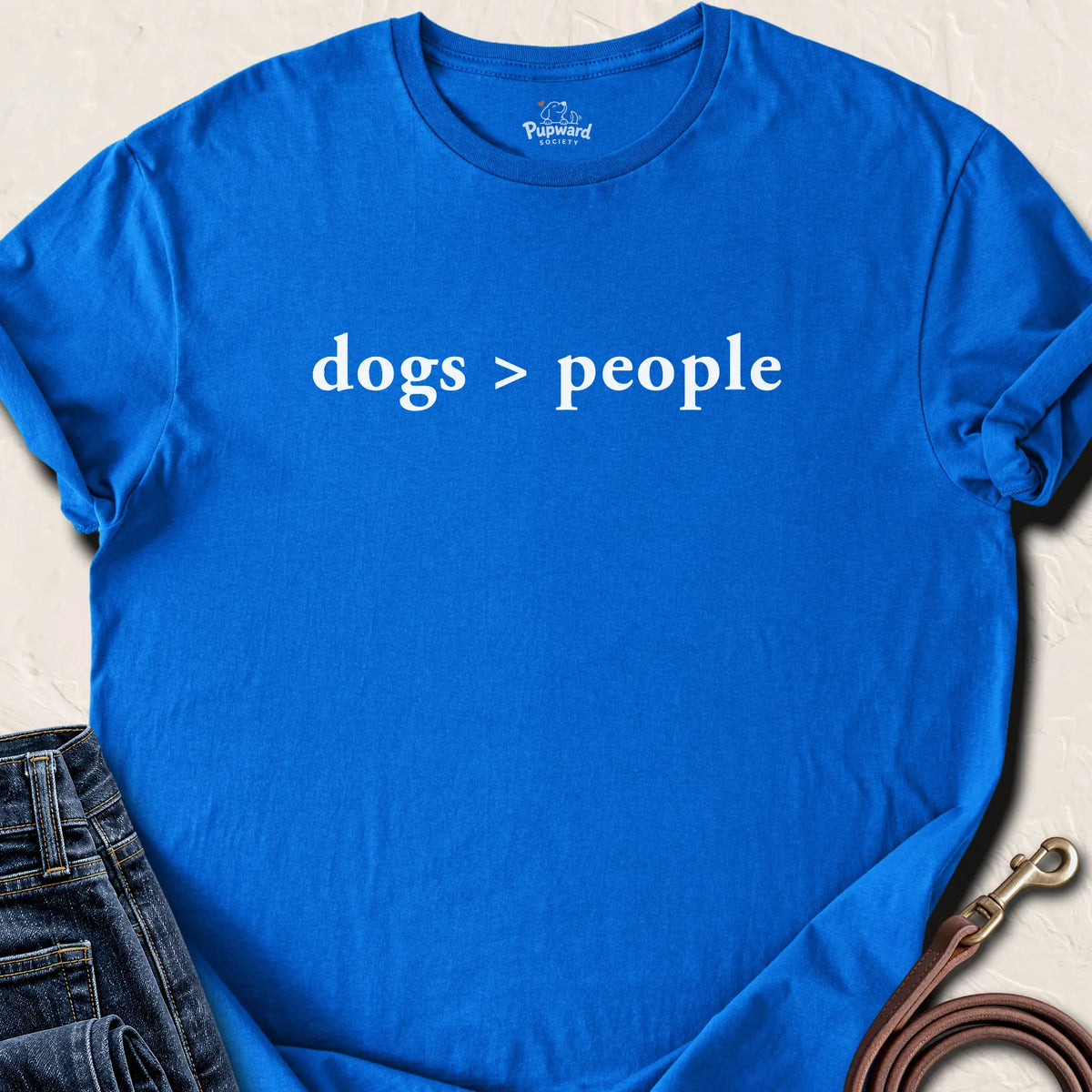 Dogs Over People Tee — Royal standard
