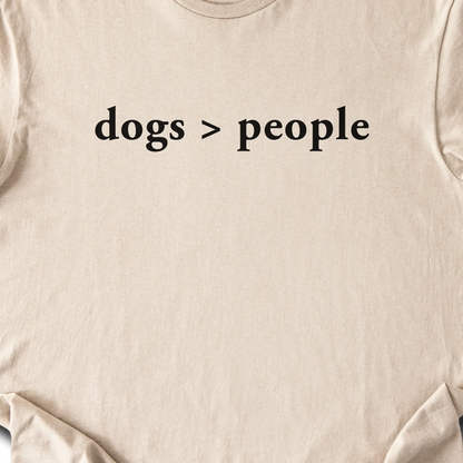 Dogs Over People Tee — Sand zoomed