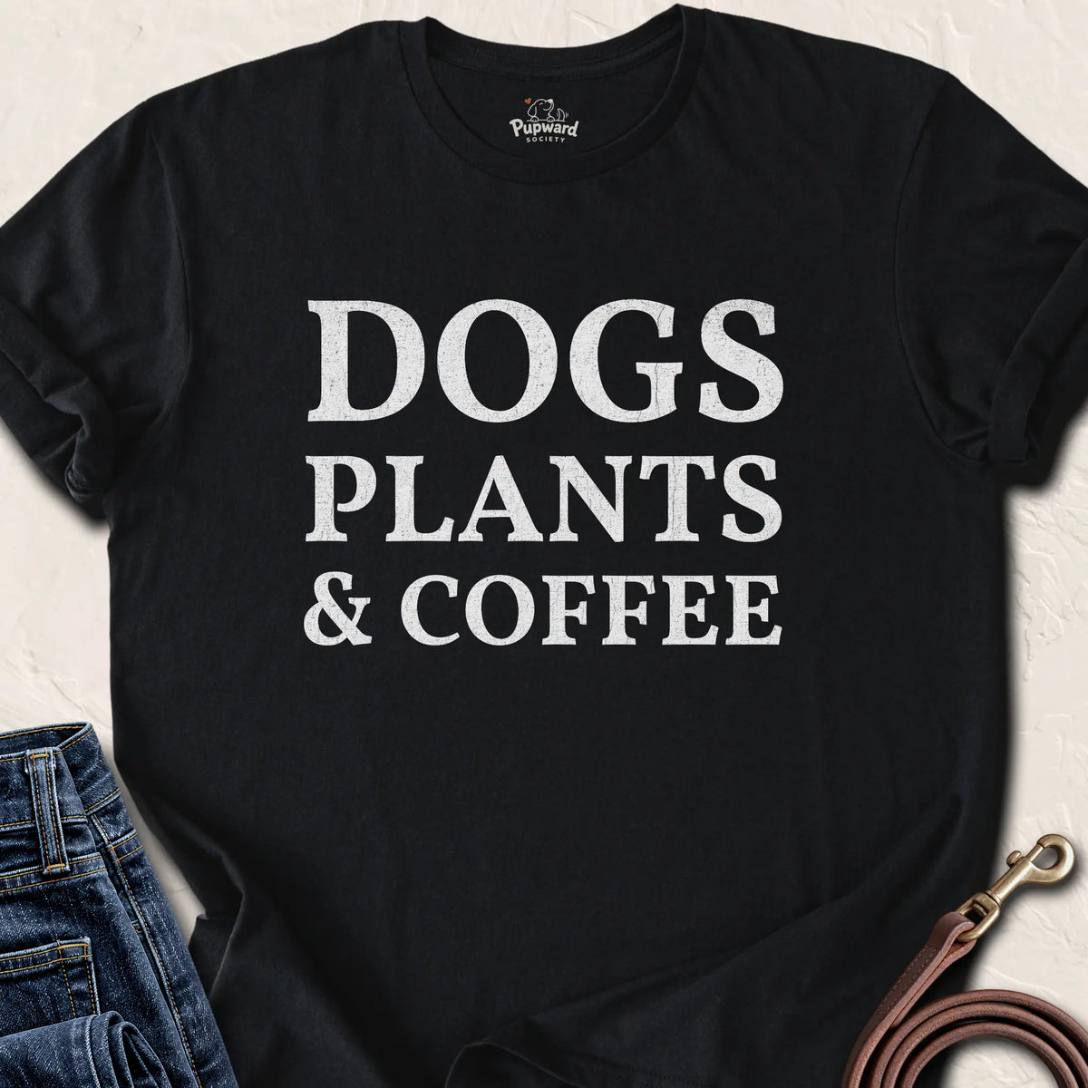 Dogs, Plants & Coffee — Black standard
