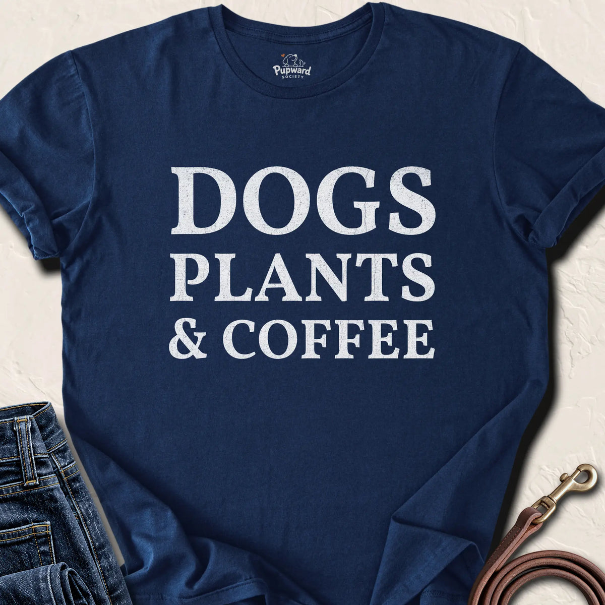 Dogs, Plants & Coffee — Navy standard