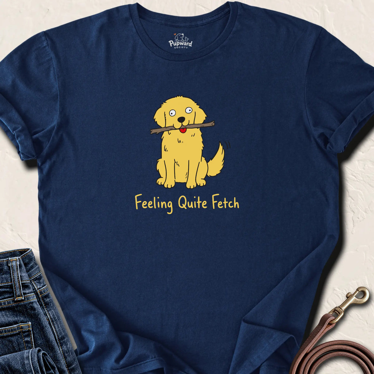 Feeling Quite Fetch T-Shirt — Navy standard