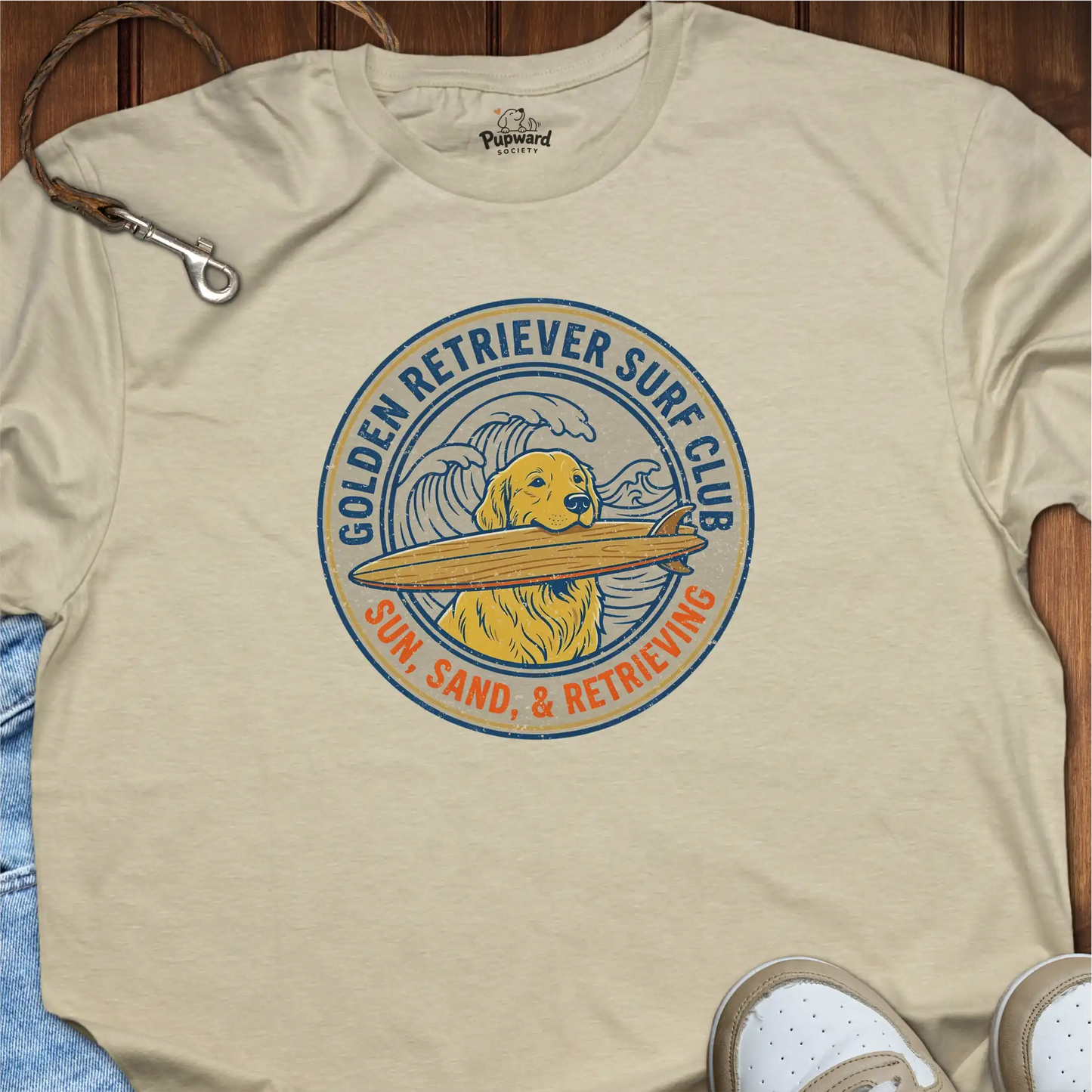 Golden Retriever Surf Club T-Shirt