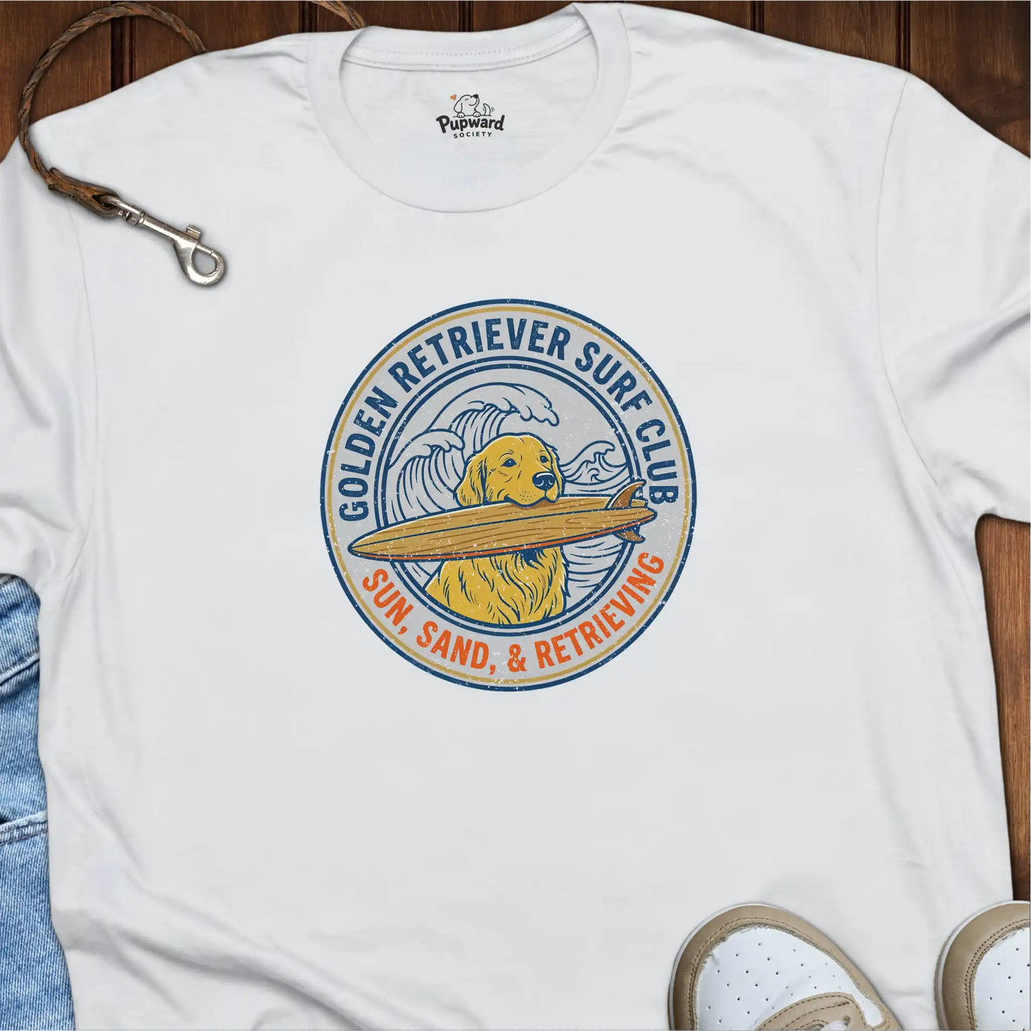 Golden Retriever Surf Club T-Shirt