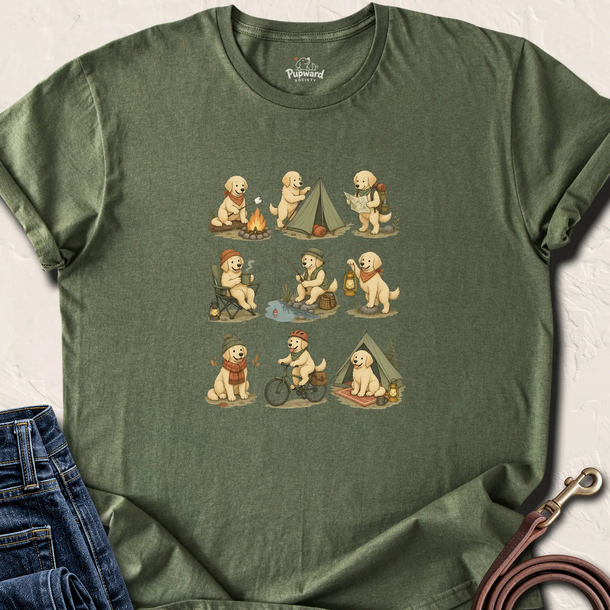 Golden Things T-Shirt — Military Green standard