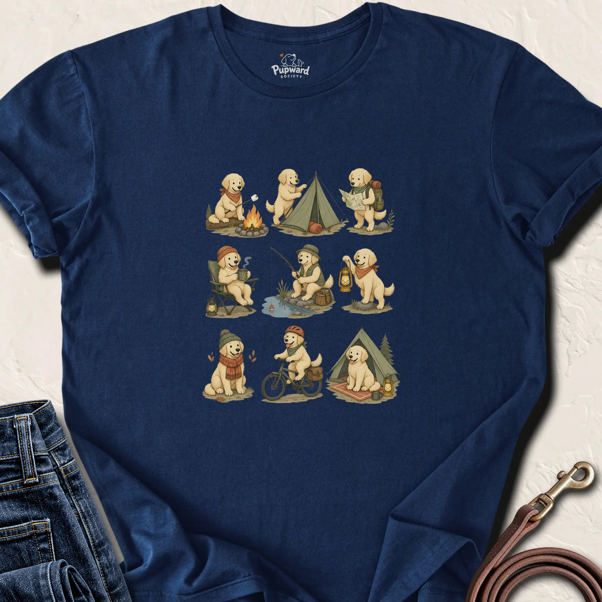Golden Things T-Shirt — Navy standard