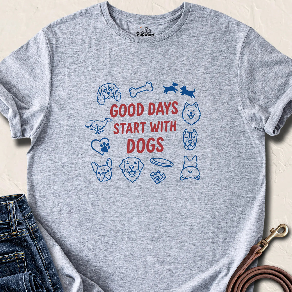 Good Days Start With Dogs — Sport Grey standard