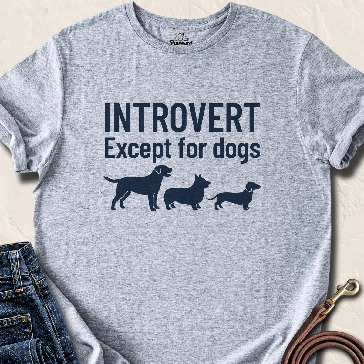 Introvert Except For Dogs — Sport Grey standard