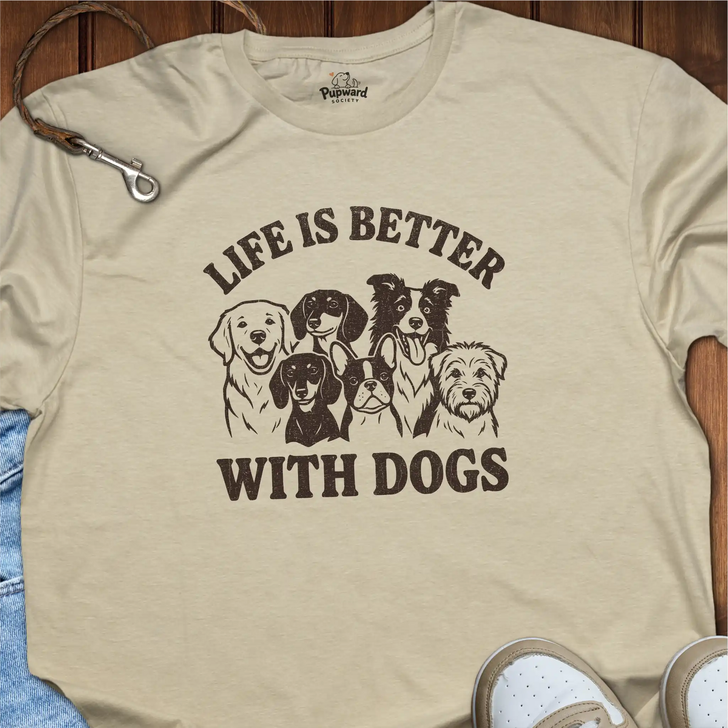 Life Is Better With Dogs Group T-Shirt