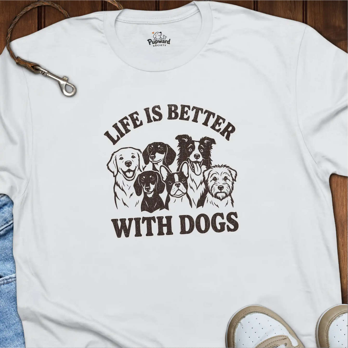 Life Is Better With Dogs Group T-Shirt
