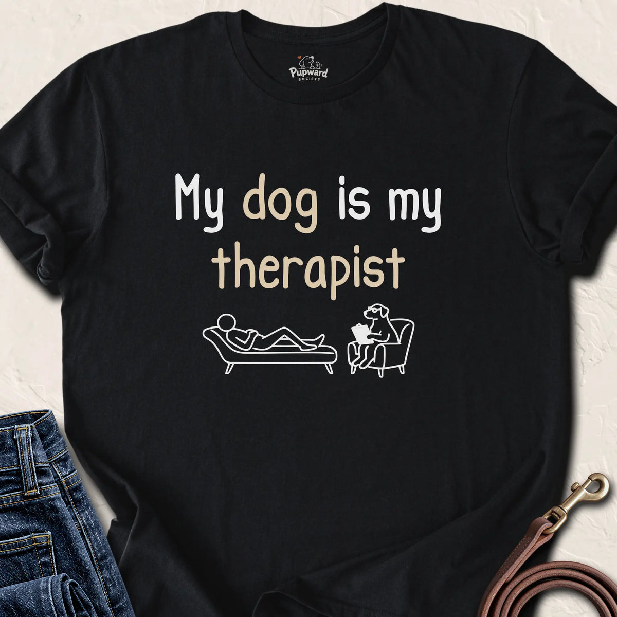 My Dog Is My Therapist — Black standard