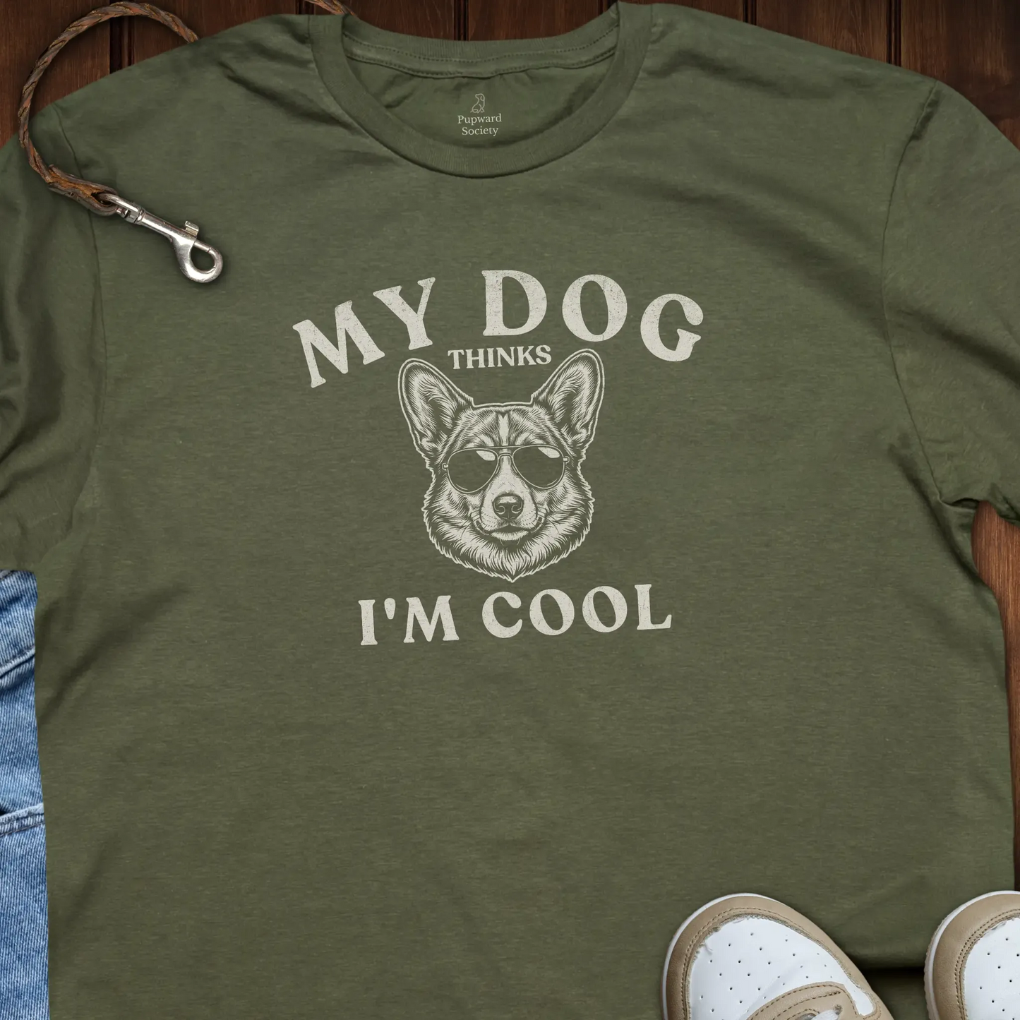 My Dog Thinks I'm Cool Corgi T-Shirt