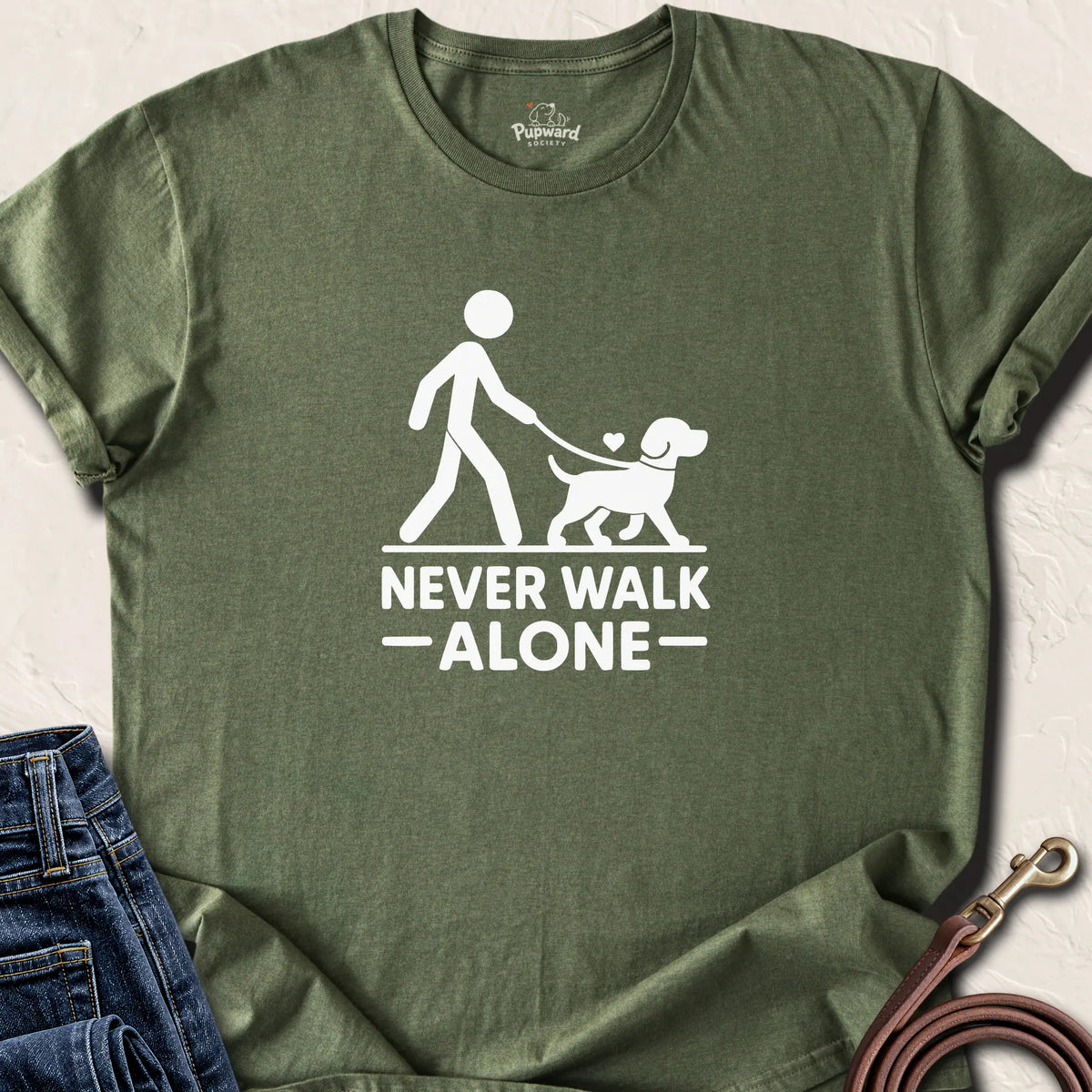Never Walk Alone — Military Green standard