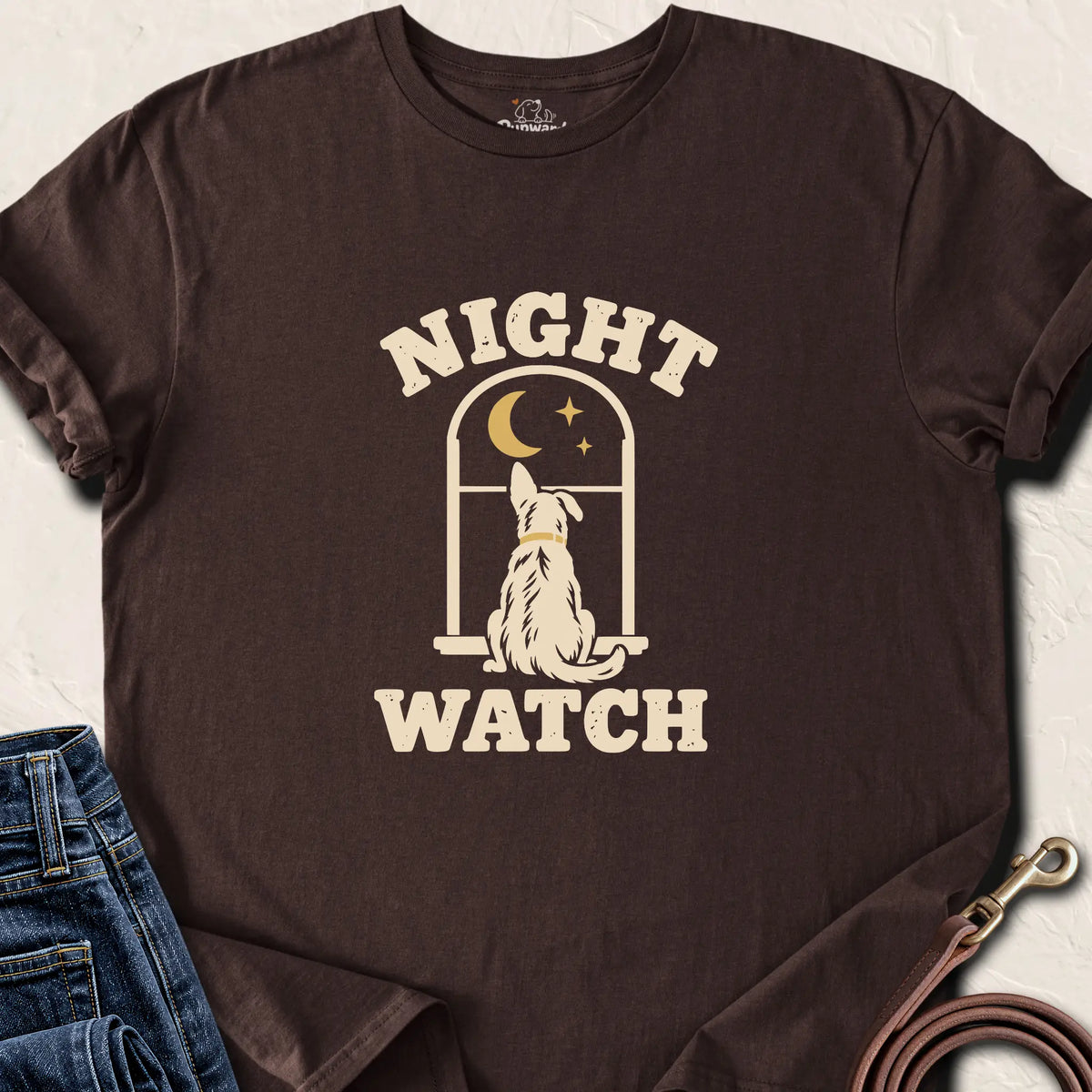 Night Watch Dog T-Shirt — Dark Chocolate standard