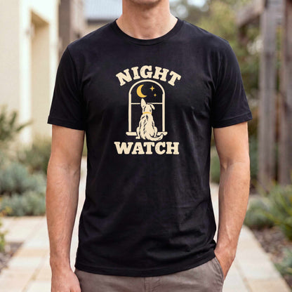 Night Watch Dog T-Shirt — Black male