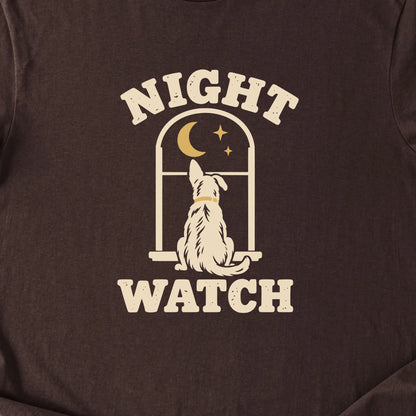 Night Watch Dog T-Shirt — Dark Chocolate zoomed