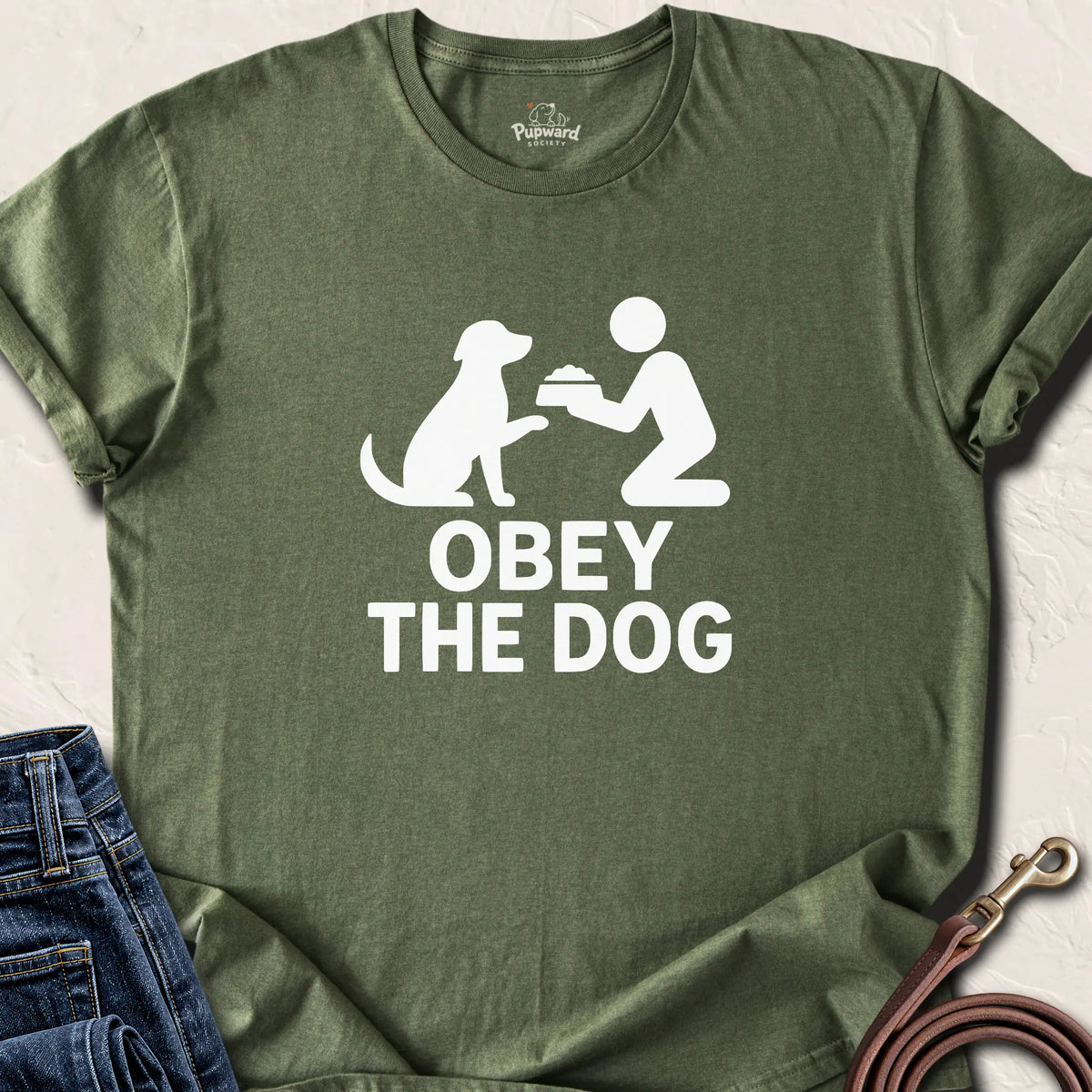 Obey The Dog — Military Green standard