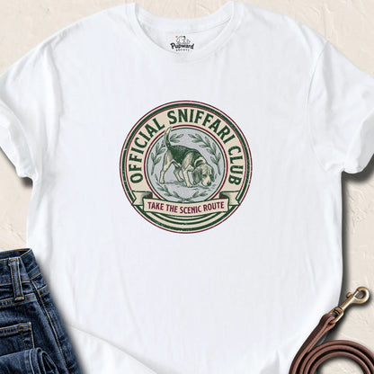 Official Sniffari Club T-Shirt — White standard
