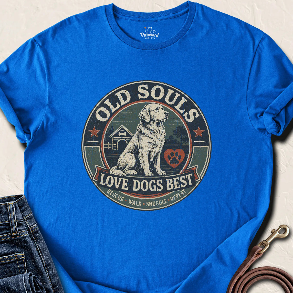 Old Souls Love Dogs Best T-Shirt — Royal standard