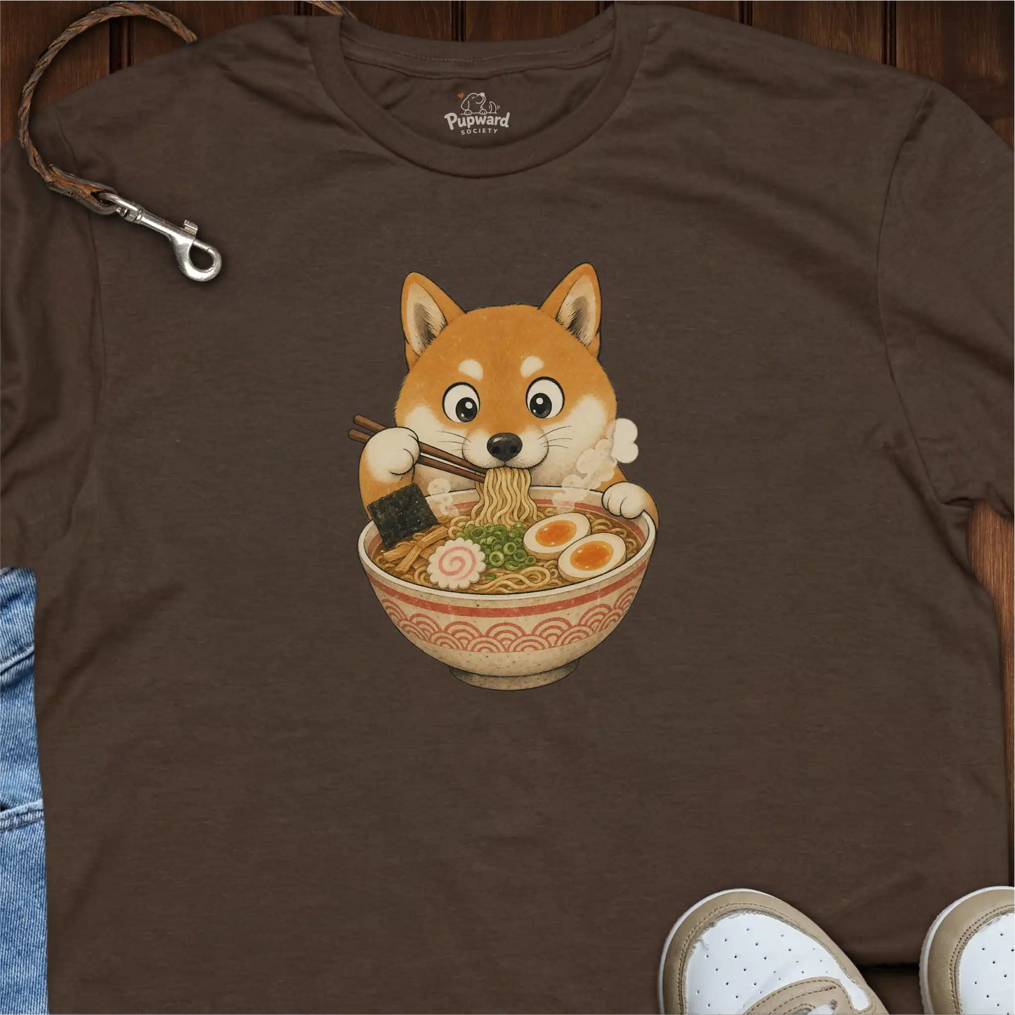 Shiba Eating Ramen T-Shirt