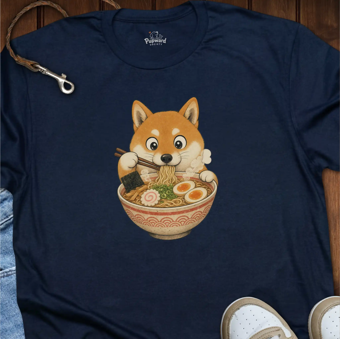 Shiba Eating Ramen T-Shirt