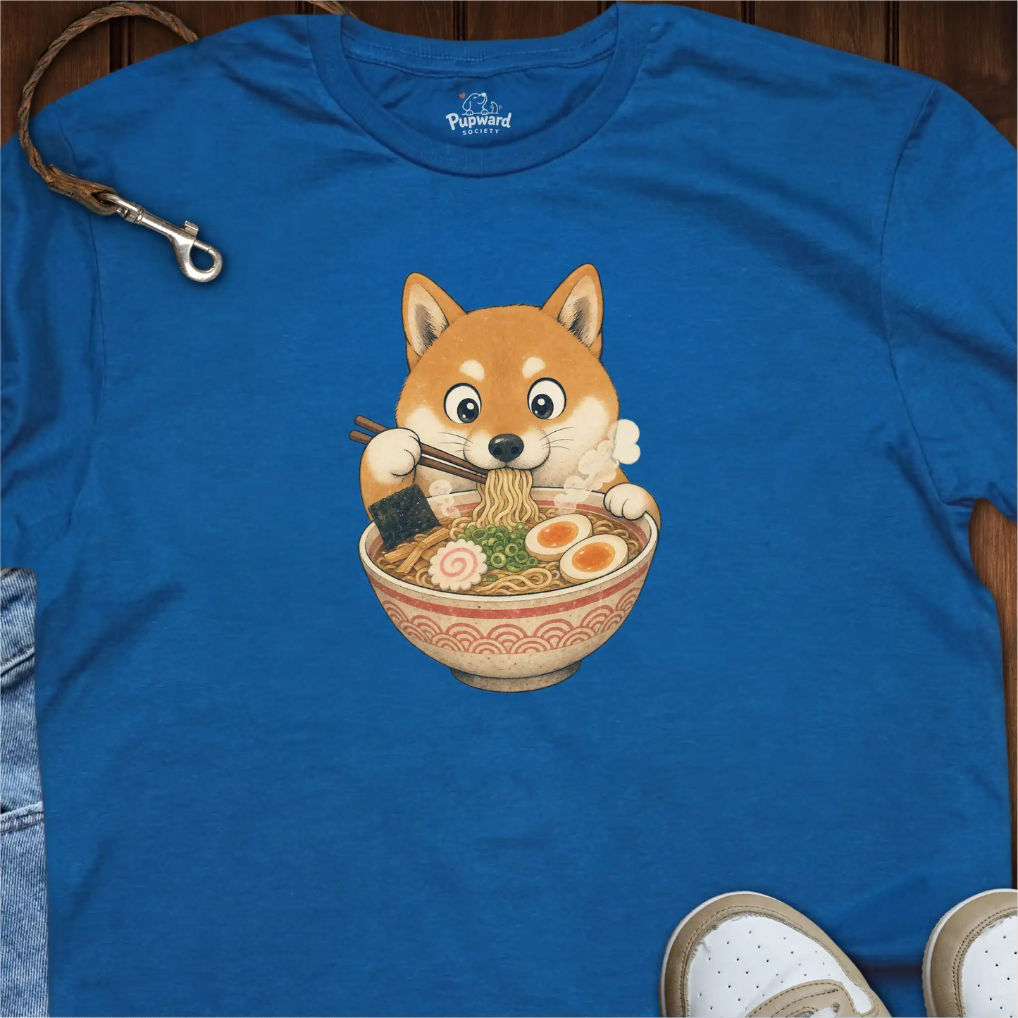 Shiba Eating Ramen T-Shirt