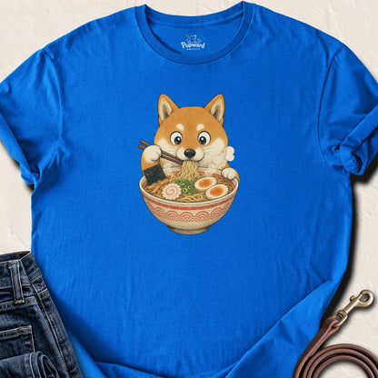 Shiba Eating Ramen T-Shirt — Royal standard