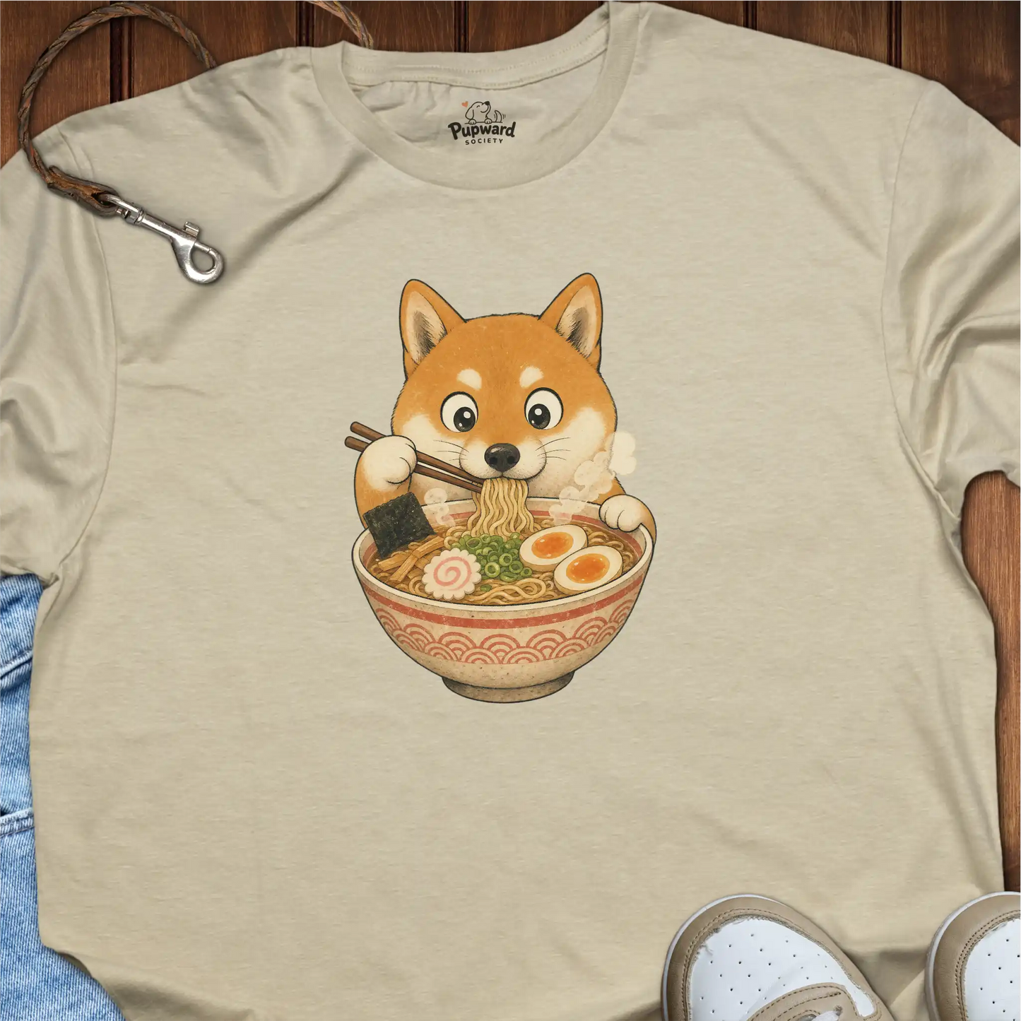 Shiba Eating Ramen T-Shirt