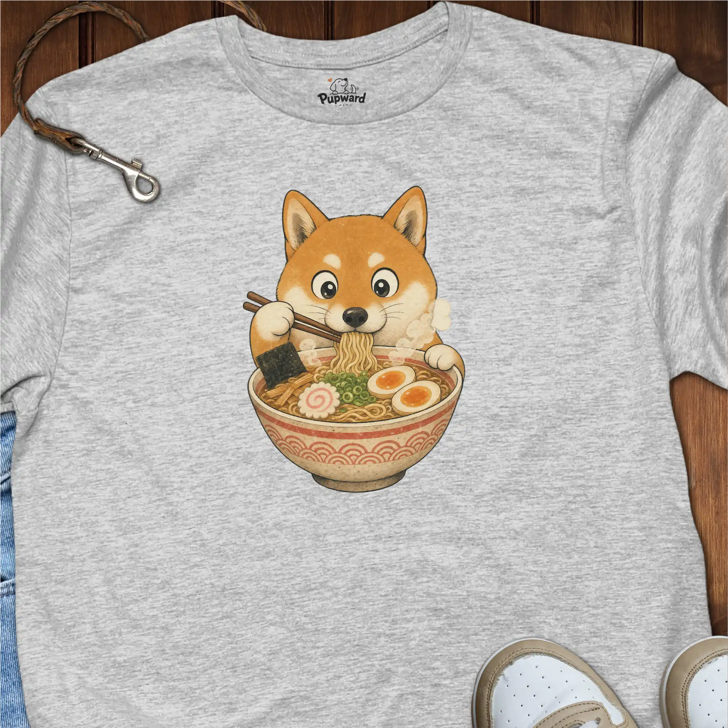 Shiba Eating Ramen T-Shirt