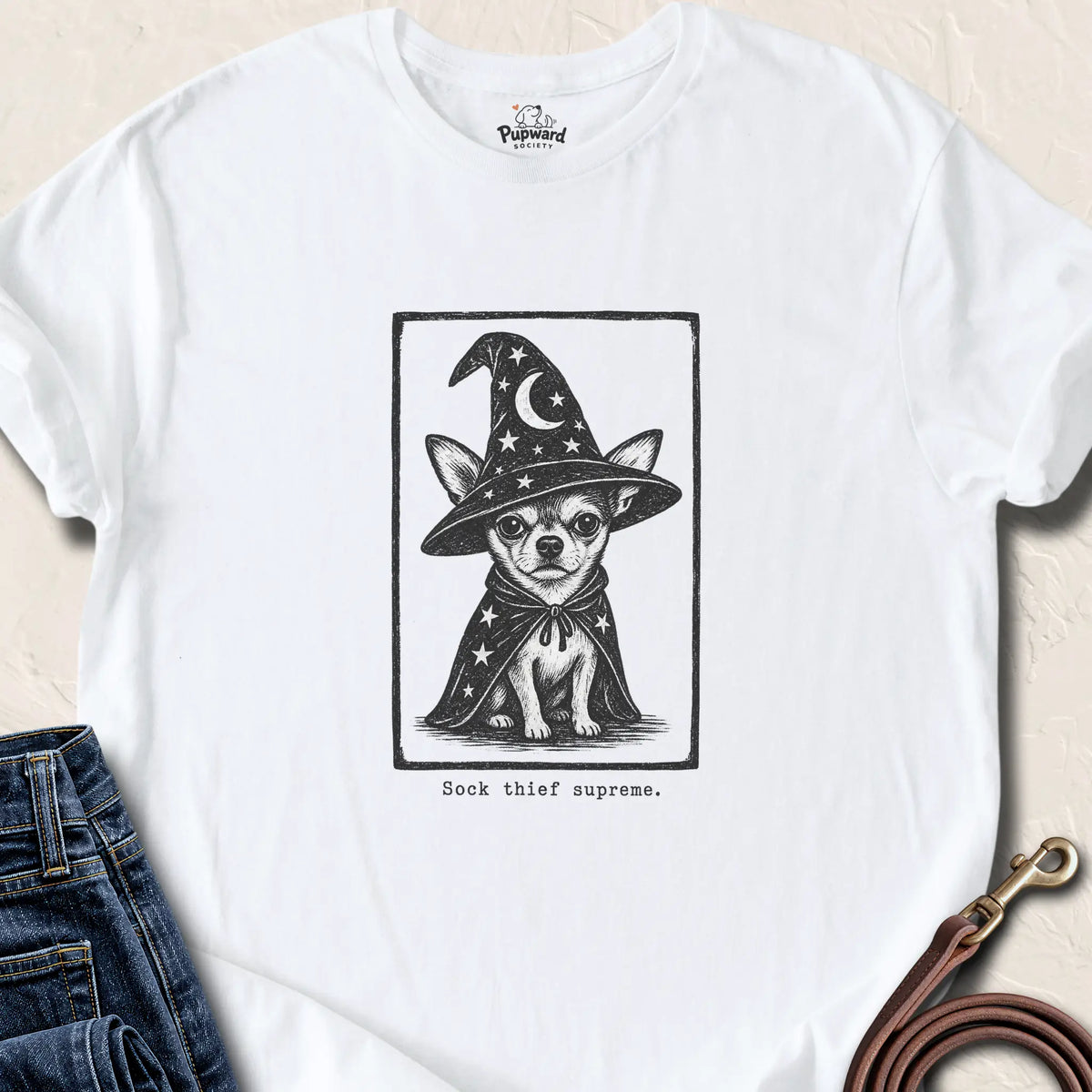 Sock Thief Supreme T-Shirt — White standard