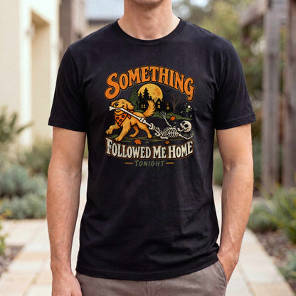Something Followed Me Home T-Shirt — Black male