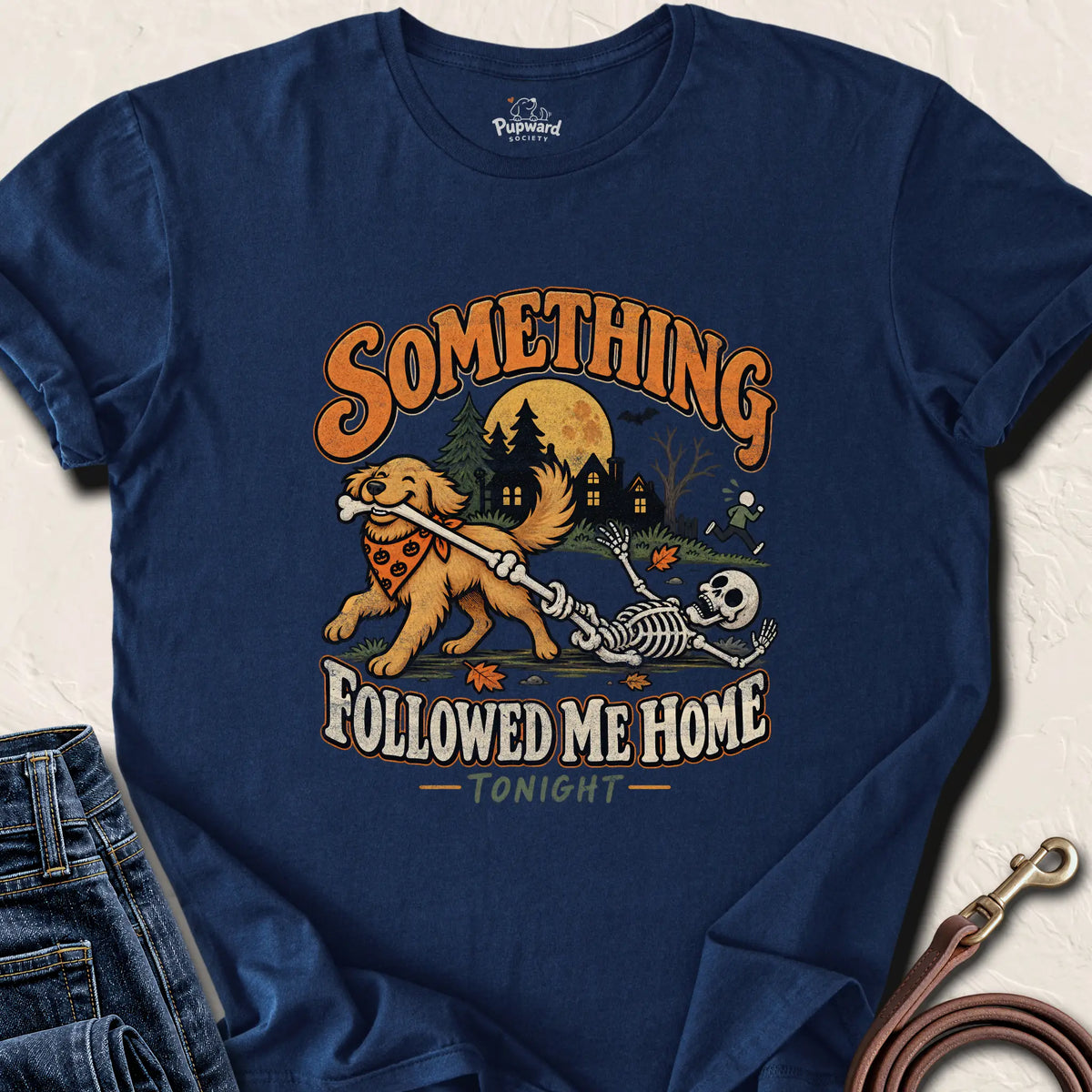 Something Followed Me Home T-Shirt — Navy standard