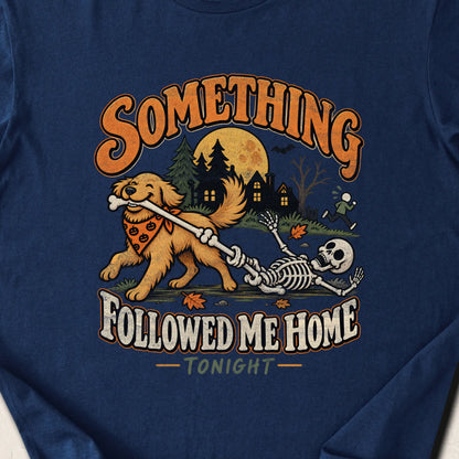 Something Followed Me Home T-Shirt — Navy zoomed