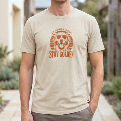 Stay Golden T-Shirt — Sand male
